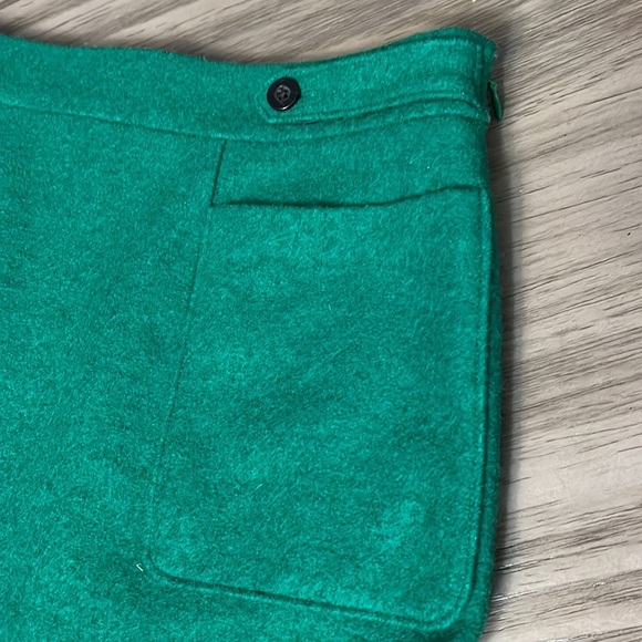 MAEVE ANTHROPOLOGIE  WOOL BLEND GREEN SKIRT MINI SIZE 4 - Picture 5 of 16